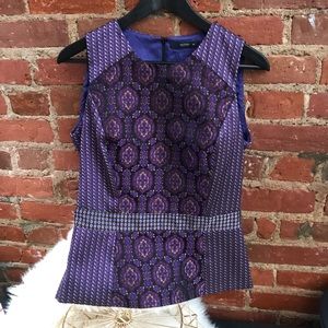 Gorgeous like new Etro purple brocade sleeveless top